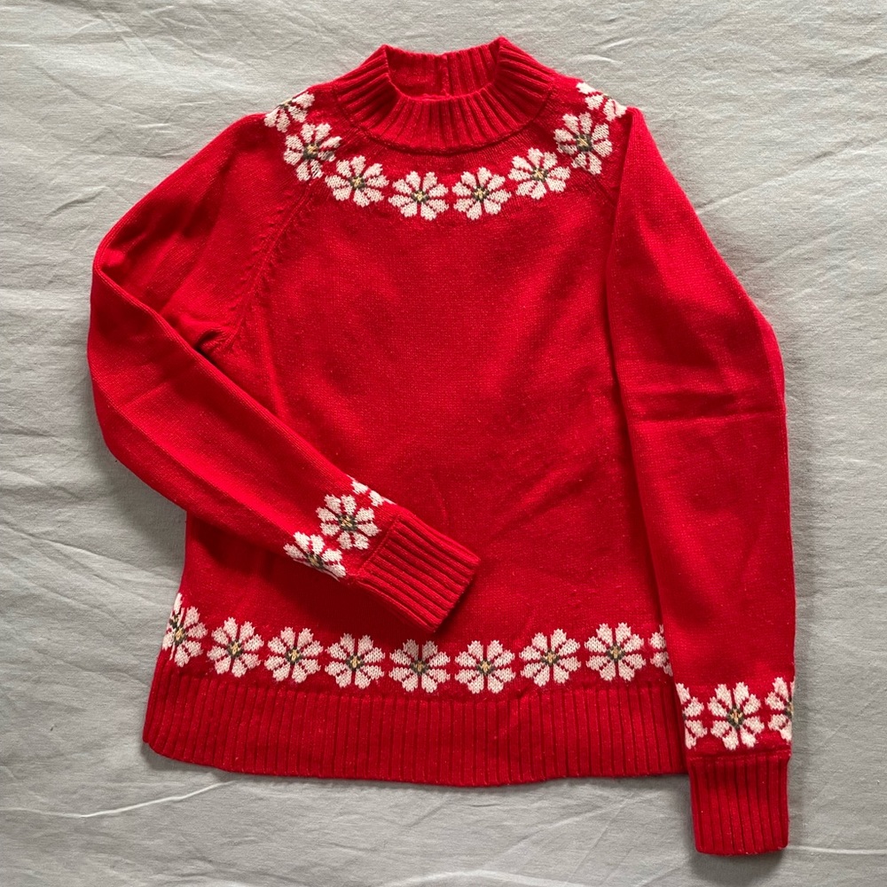 Madewell Red Fairisle Sweater